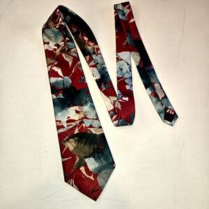Younkers Vintage Tropical Floral Print Mens Necktie